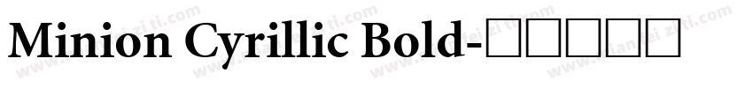 Minion Cyrillic Bold字体转换